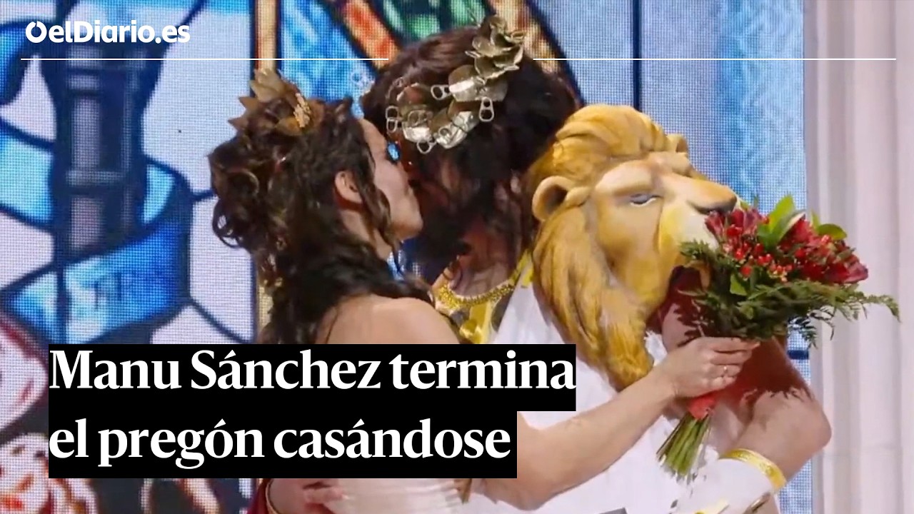 Manu Sánchez termina el pregón casándose en el Carnaval de Cádiz