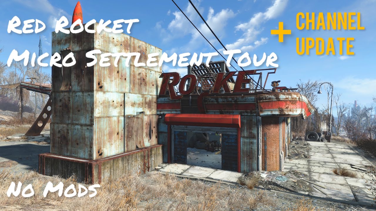 Red Rocket Micro Settlement Tour (No Mods) - Fallout 4
