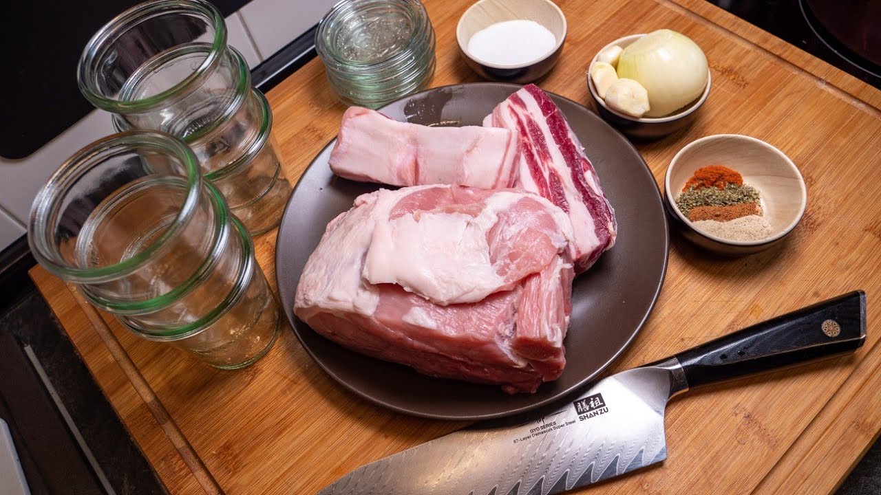 Fr&uuml;hst&uuml;cksfleisch selber machen .Gehacktes im Glas einkochen.