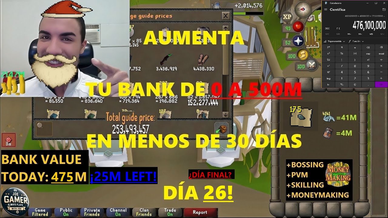 💰 DÍA 26: 475/500M. ¿FIN?❗❗ - Aumenta tu Bank de 0 a 500M en menos de 30 Días 🤑🔥 | OSRS 2025💖🎮