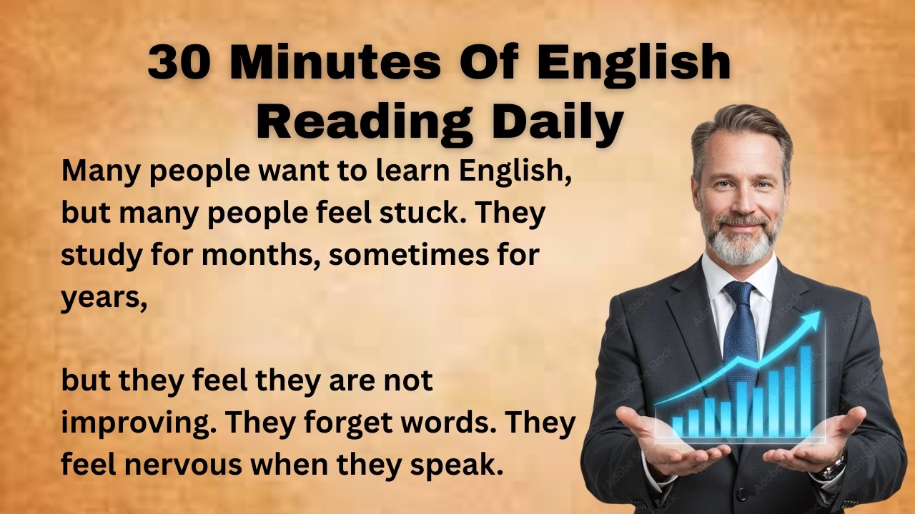 30 Minutes Of English Reading Daily || Graded Reader || Watch Your Fluency Change ||