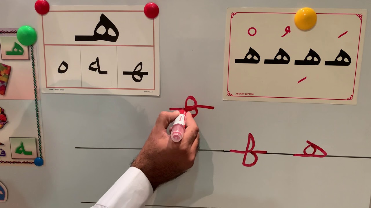 شرح حرف الـ ( هـ ) بالصوت القصير و الصوت الطويل و أشكال الحرف .