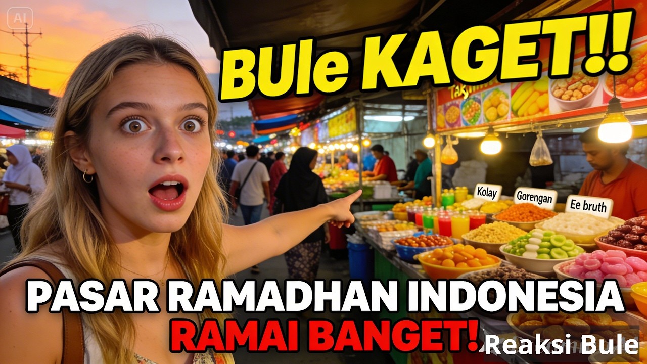 Bule Kaget Lihat Ramainya Pasar Ramadhan di Indonesia!
