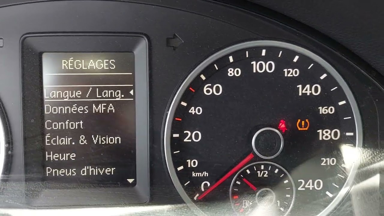 Effacer le Témoin de pression pour Tiguan 2011