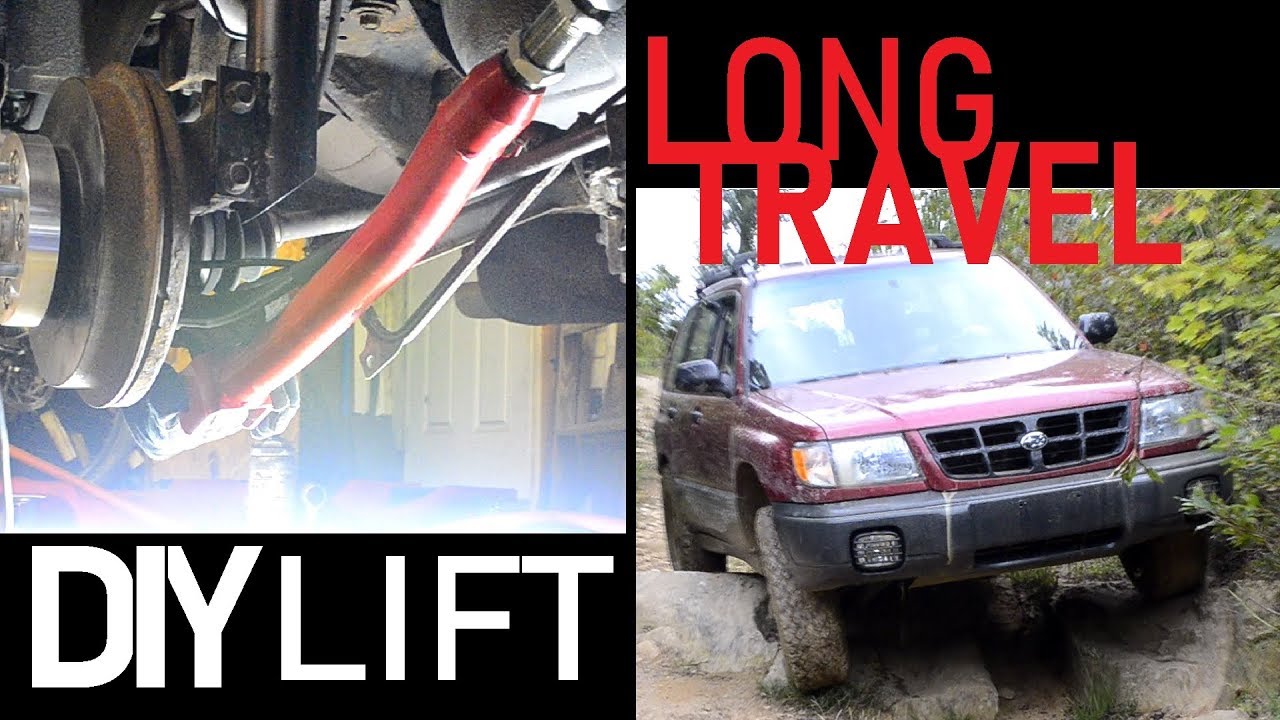 Subaru Forester DIY lift with LONG TRAVEL rear