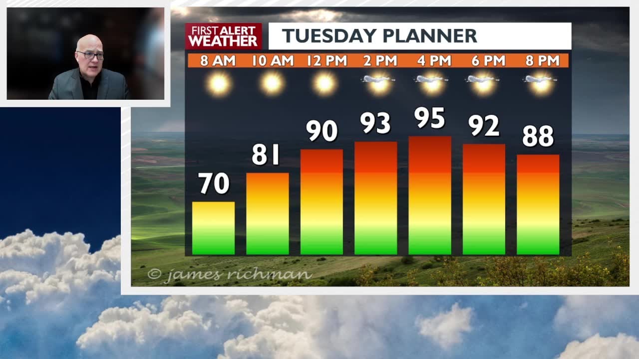 Warm and dry conditions continue, though rain and thunder could develop in the coming days
