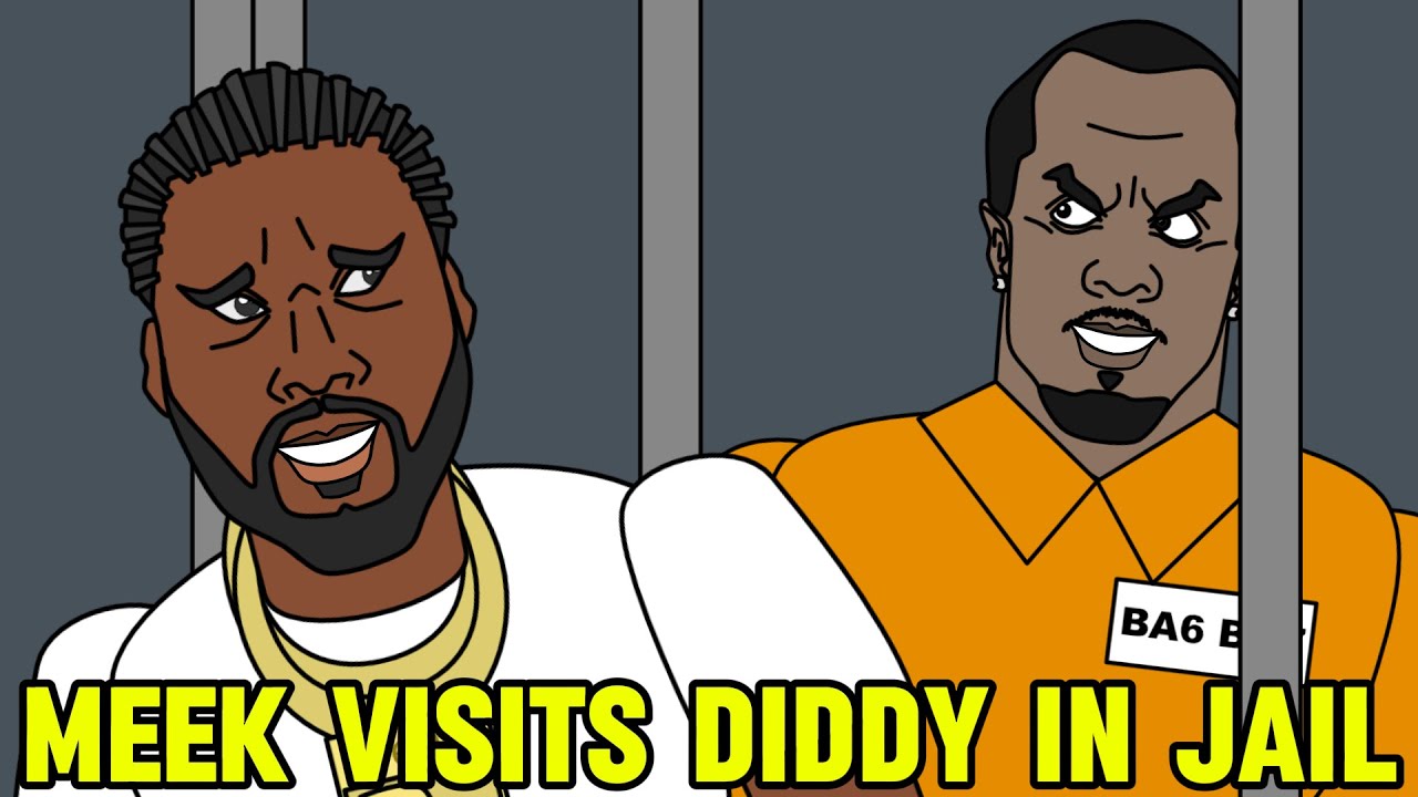 Meek Mill visits Diddy in Jail!!!! #meekmill #diddy #freakoff #50cent #revolt #darkhumor #animation