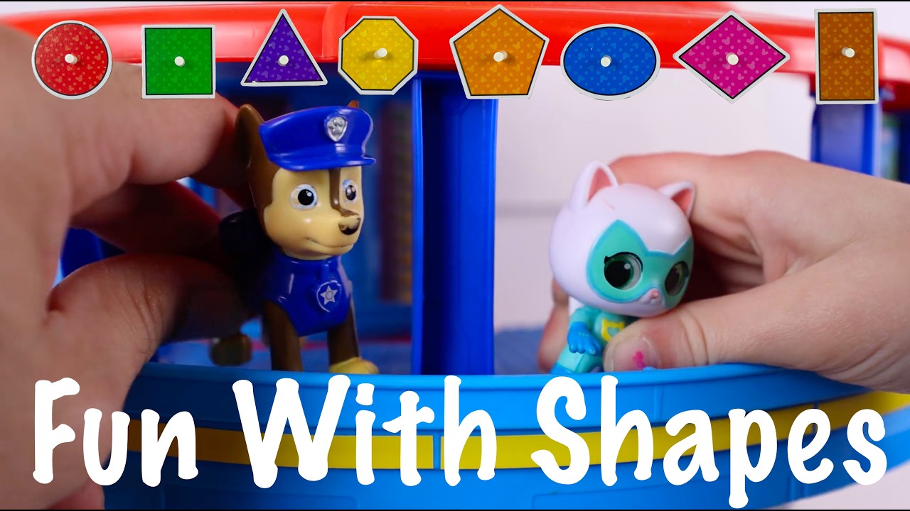 Learn Shapes and Colors with The Paw Patrol and Super Kitties in a Fun and Exciting Way!!