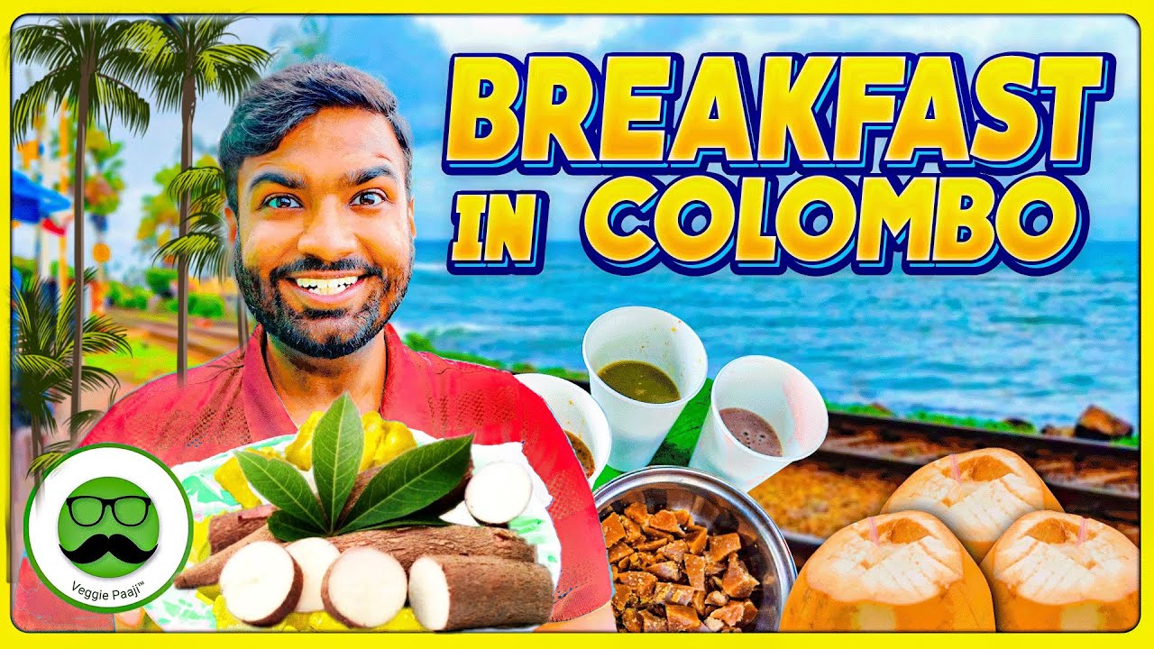 Breakfast Food in Colombo | Kola Kande, Sri Lanka King Coconut & More | Veggie Paaji