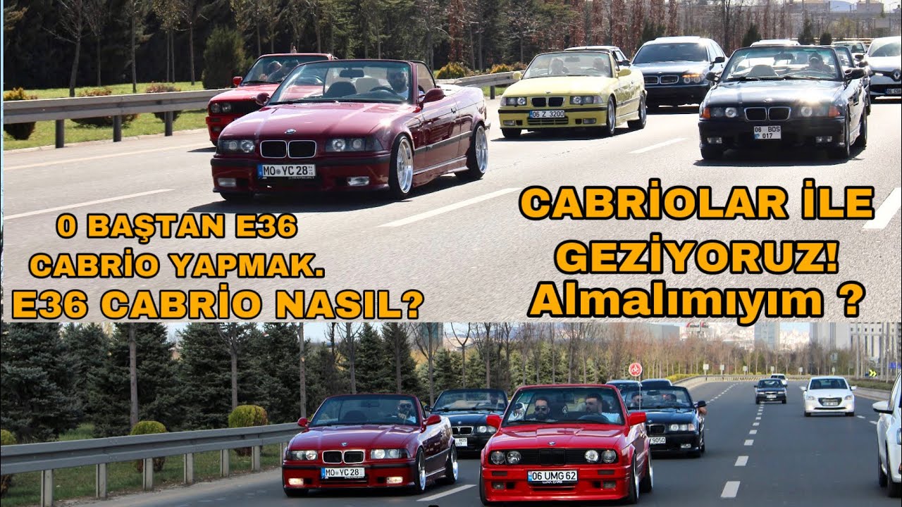 Bmw E36 Cabrio İnceleme.Bmw E36 Cabriolar ile harika bir gün. Cabrio muhabbeti.E36 Cabrio Nasıl?