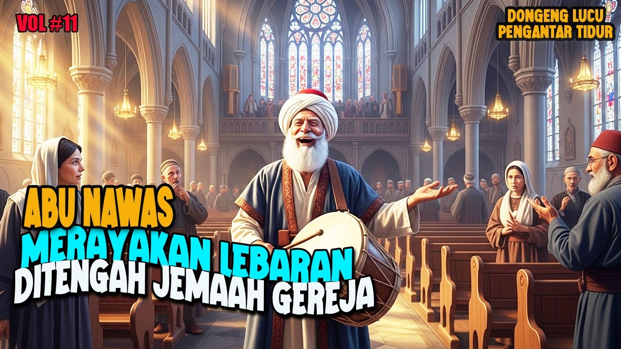 ABU NAWAS MERAYAKAN LEBARAN DITENGAH JEMAAH GEREJA | DONGENG PENGANTAR TIDUR