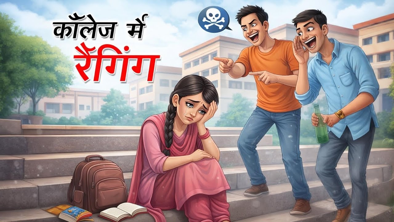 कॉलेज में लड़कों से प्रताड़ित होनहार लड़की vsउसकी बहादुरता की मिसाल।#cartoon #रैगिंग #कार्टूनवीडियो 