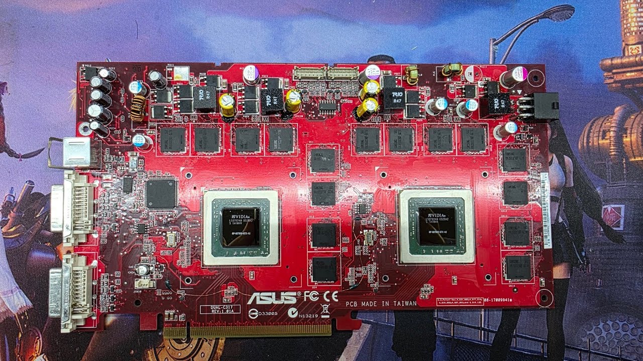 Asus N7800GT Dual Extreme repair (Part 4), running the card on officially supported motherboard