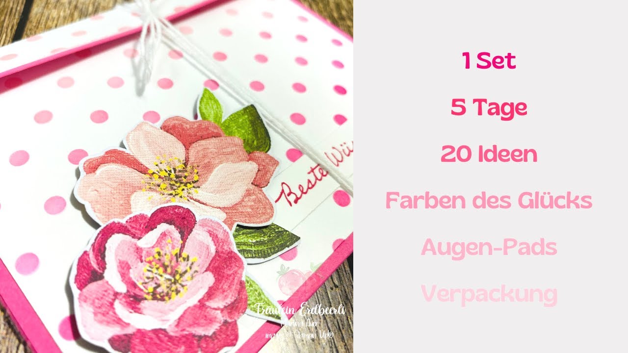 Umschlag für Augen-Pads mit den Farben des Glücks von Stampin' Up!