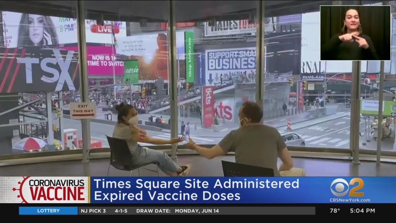 Times Square Site Administered Expired COVID Vaccine Doses