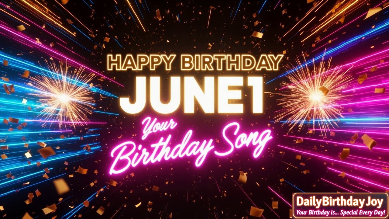 June 1st Personalized Birthday Song | Happy Birthday 1/6  |DailyBirthdayJoy