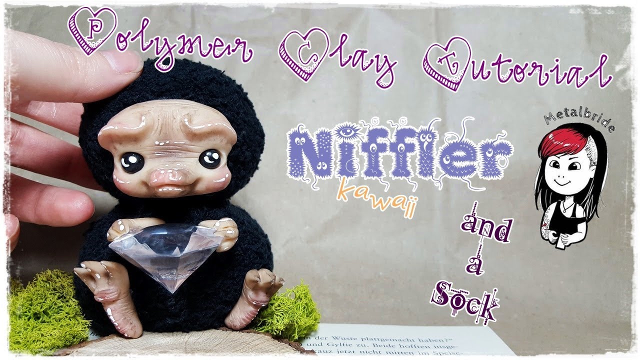 let´s knet // Niffler Sock Plush Tutorial // Polymer Clay // Metalbride