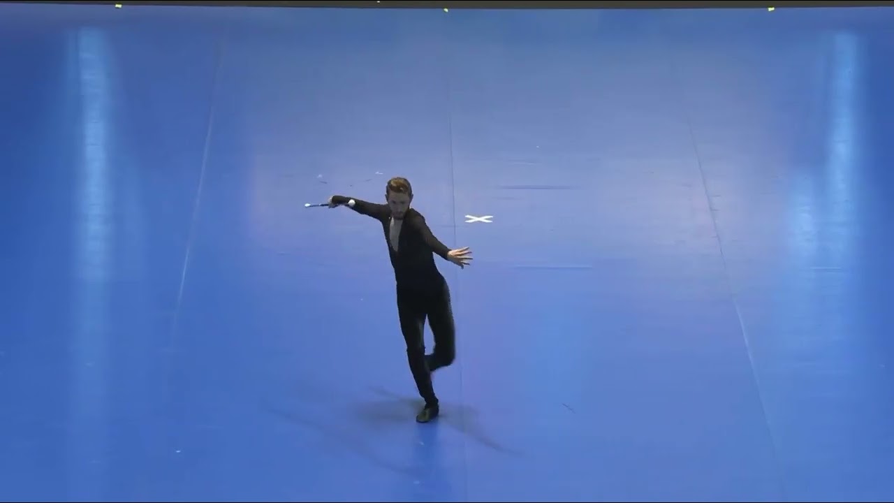 Clément Buisine (FRA) Senior men Semifinal World Baton Twirling Championship Turin 2022
