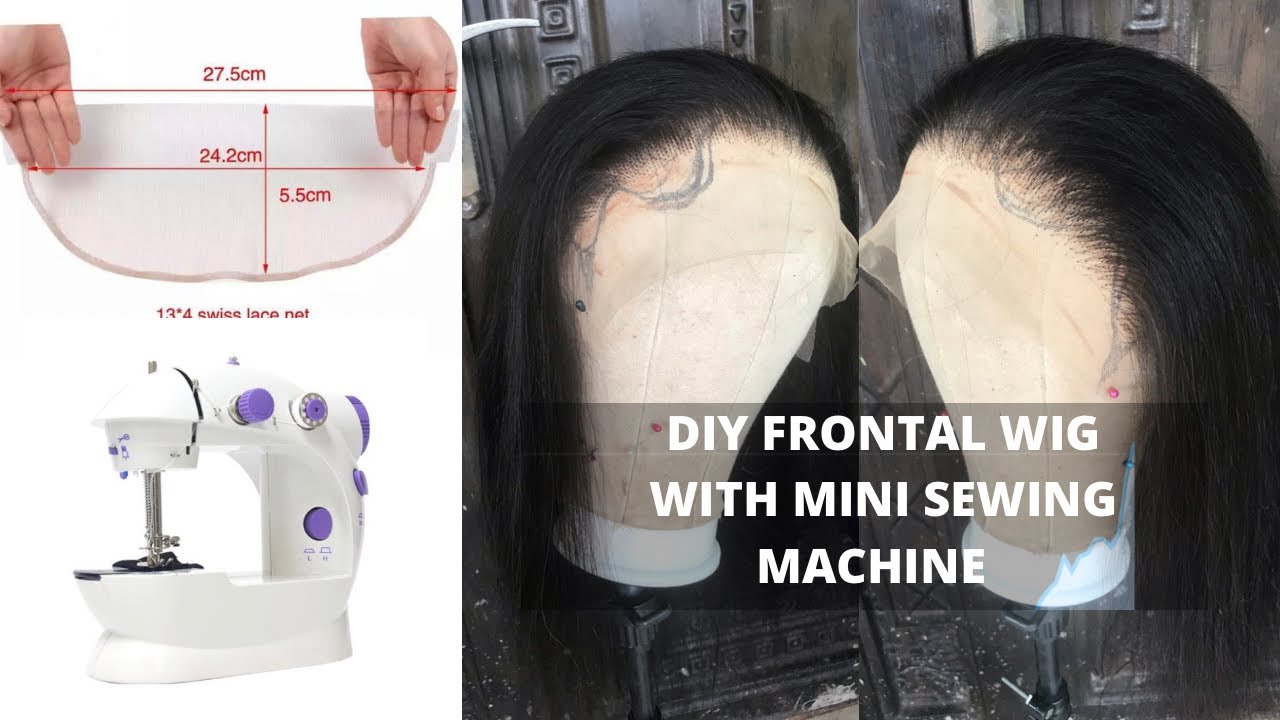 I MADE A FRONTAL WIG WITH A MINI SEWING MACHINE 🤯😱|| DIY FRONTAL WIG|| HOW TO MAKE A FRONTAL WIG