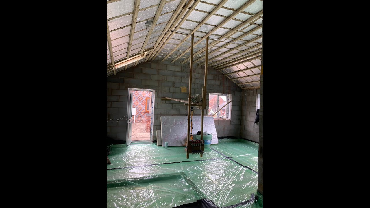 Garden Project part 35. Installing floor insulation and preparing for underfloor heating. part 2.