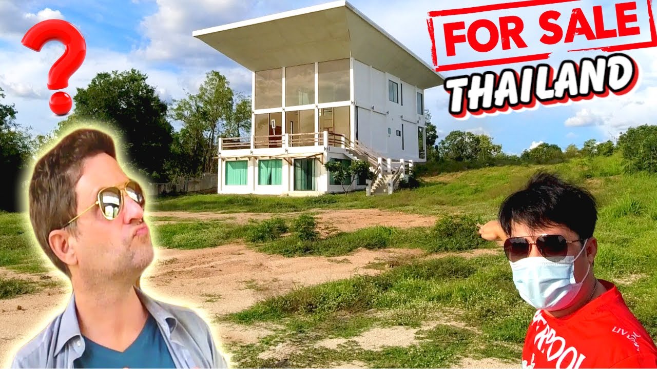 I Found a Modern House (in a field) For Sale In Rural Thailand !! Wasn't Expecting That Inside !!