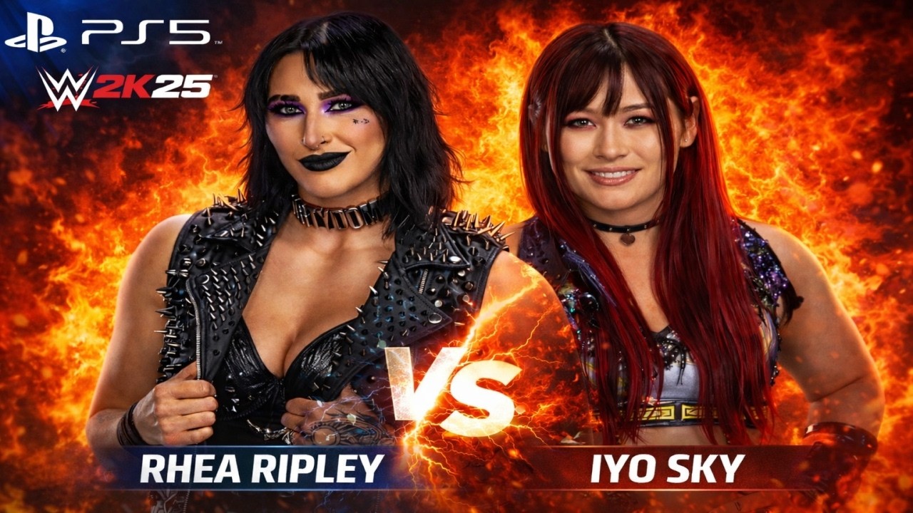 Rhea Ripley vs Iyo Sky 🔥 Epic Women’s Showdown | WWE 2K25 PS5 Gameplay (4K60FPS)