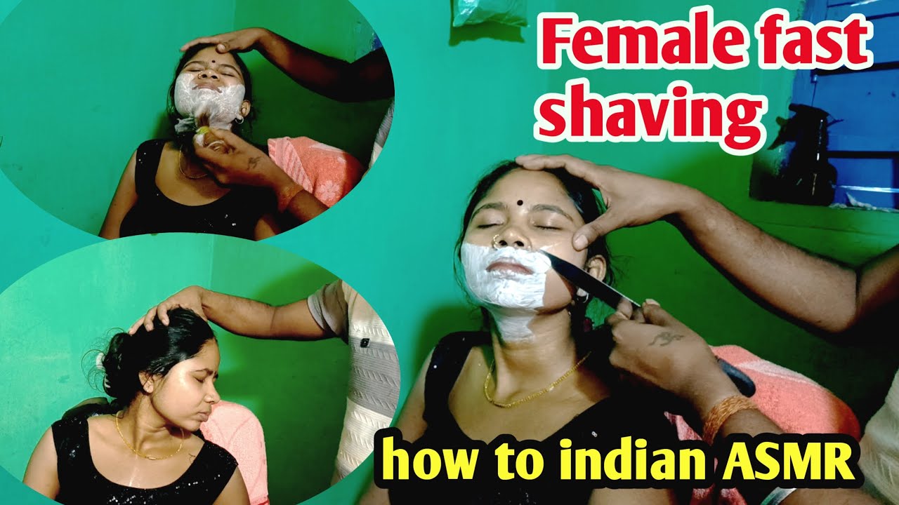 How to female fast shaving | with ASMR massage | indian barber ultimate relaxing | mikku barber 💯💆🇮🇳