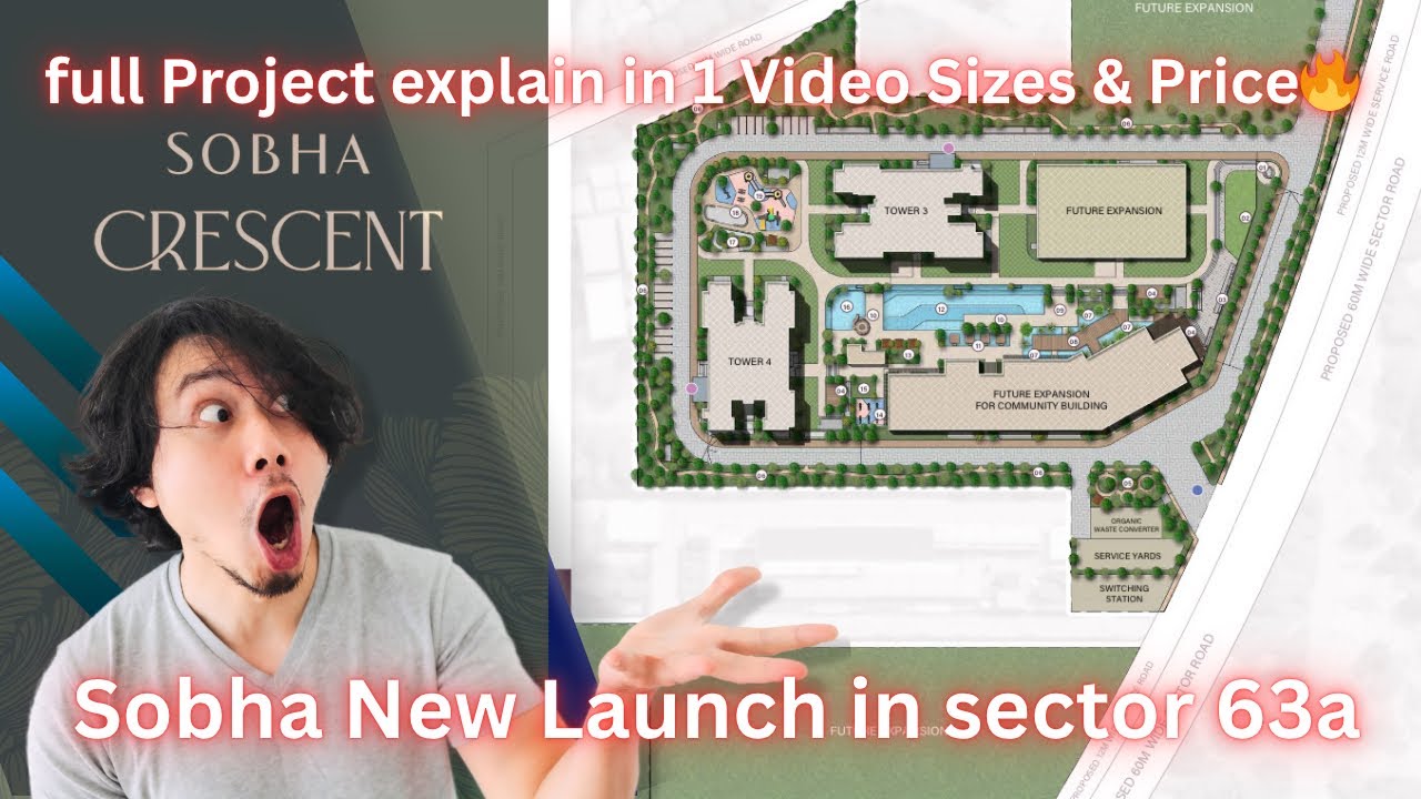Sobha Crescent Sector 63A Gurgoan 🔥/ Full Project explain in 1 video / layouts & Price 🔥/ New Launch