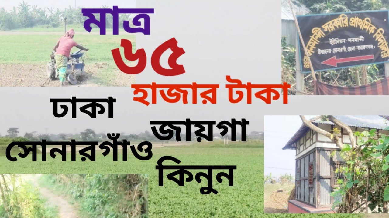 ঢাকা🇧🇩সোনারগাঁও কম দামে জায়গা কিনুন মাত্র ৬৫ হাজার টাকা শতাংশ 01886425363🇧🇩land sale low price