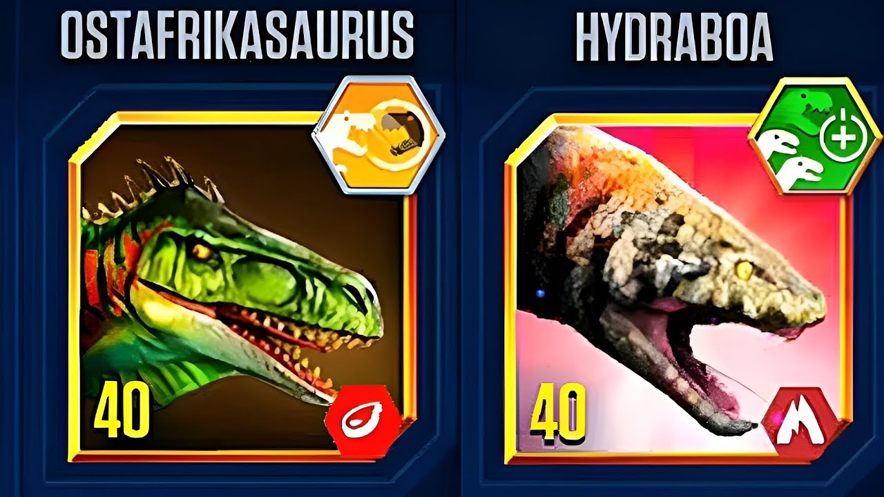 OSTAFRIKASAURUS UNLOCK HYDRABOA VS OSTAFRIKASAURUS | JURASSIC WORLD THE GAME