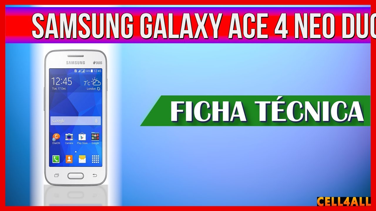 Samsung Galaxy Ace 4 Neo Duos | Ficha T&eacute;cnica