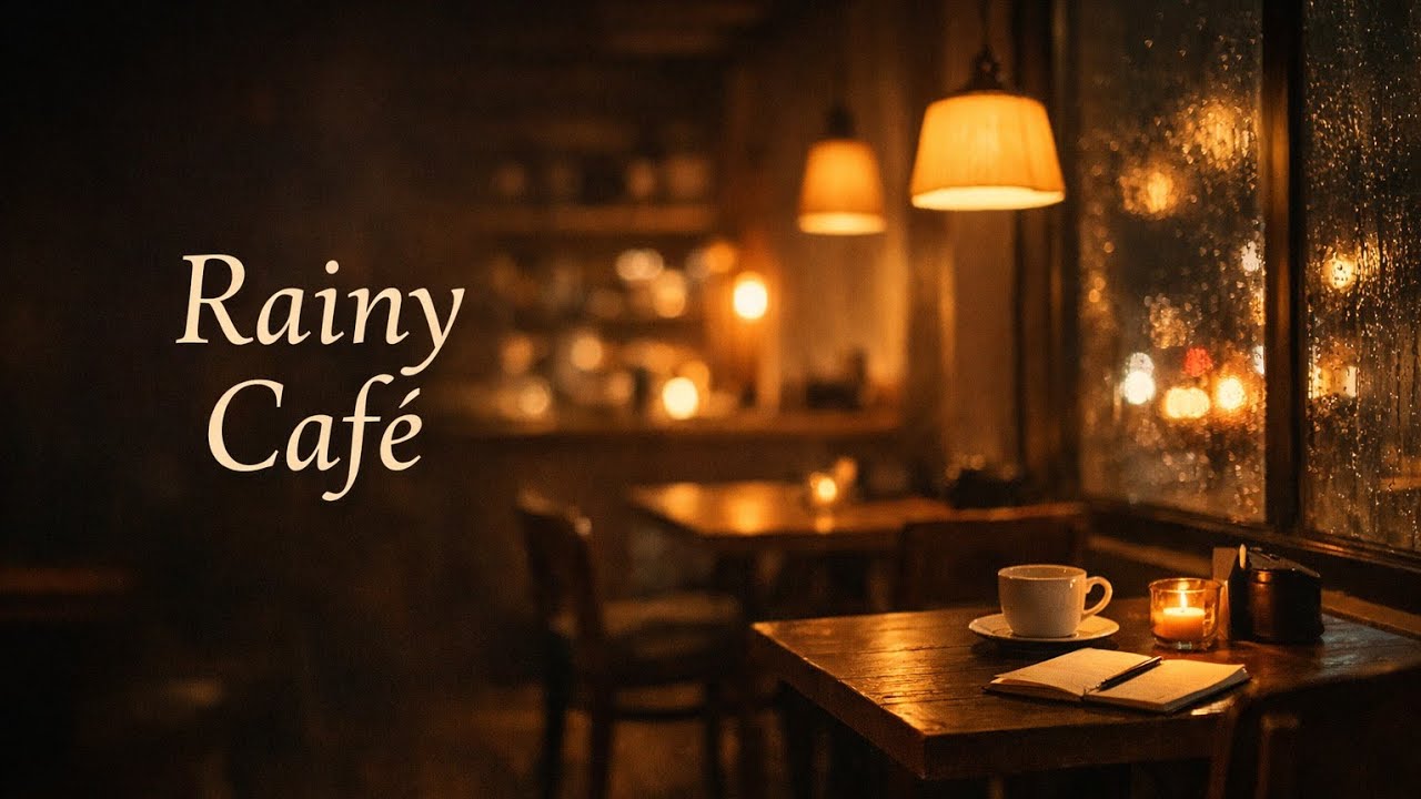 Rainy Café at Night – Cozy Ambience for Study & Relax (3 Hours)