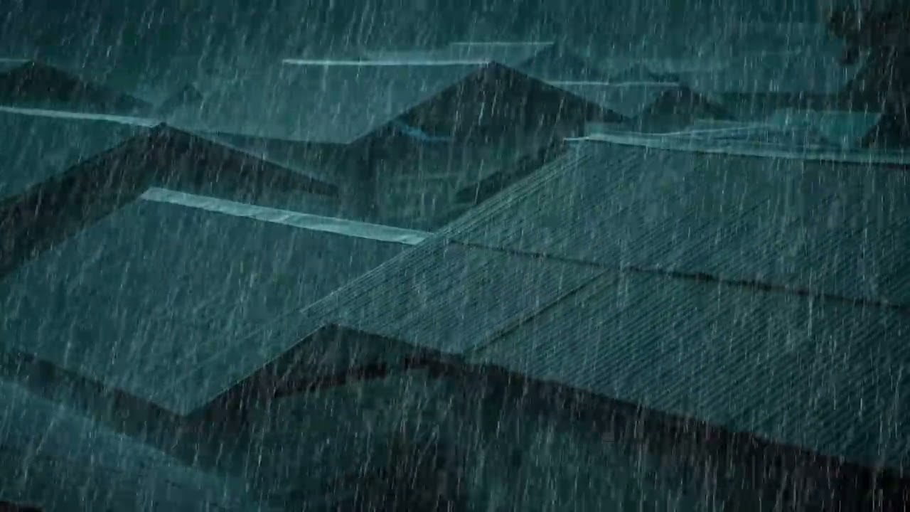 No Ads Rain Sounds for Sleeping - ASMR Nonstop Heavy Rain On Tin Roof for Calm Night Sleep