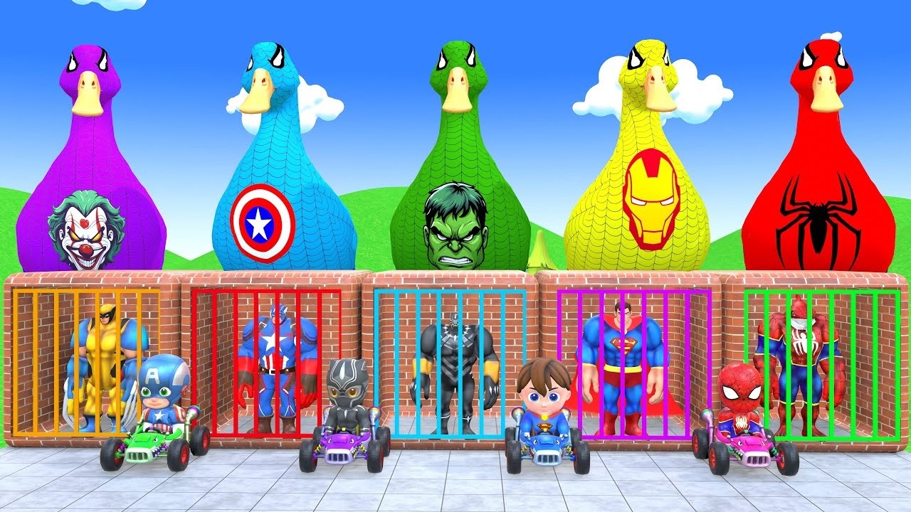 Long Slide Game With Elephant Gorilla Buffalo Hippopotamus Tiger 3d Animal Game Funny 3d Animals