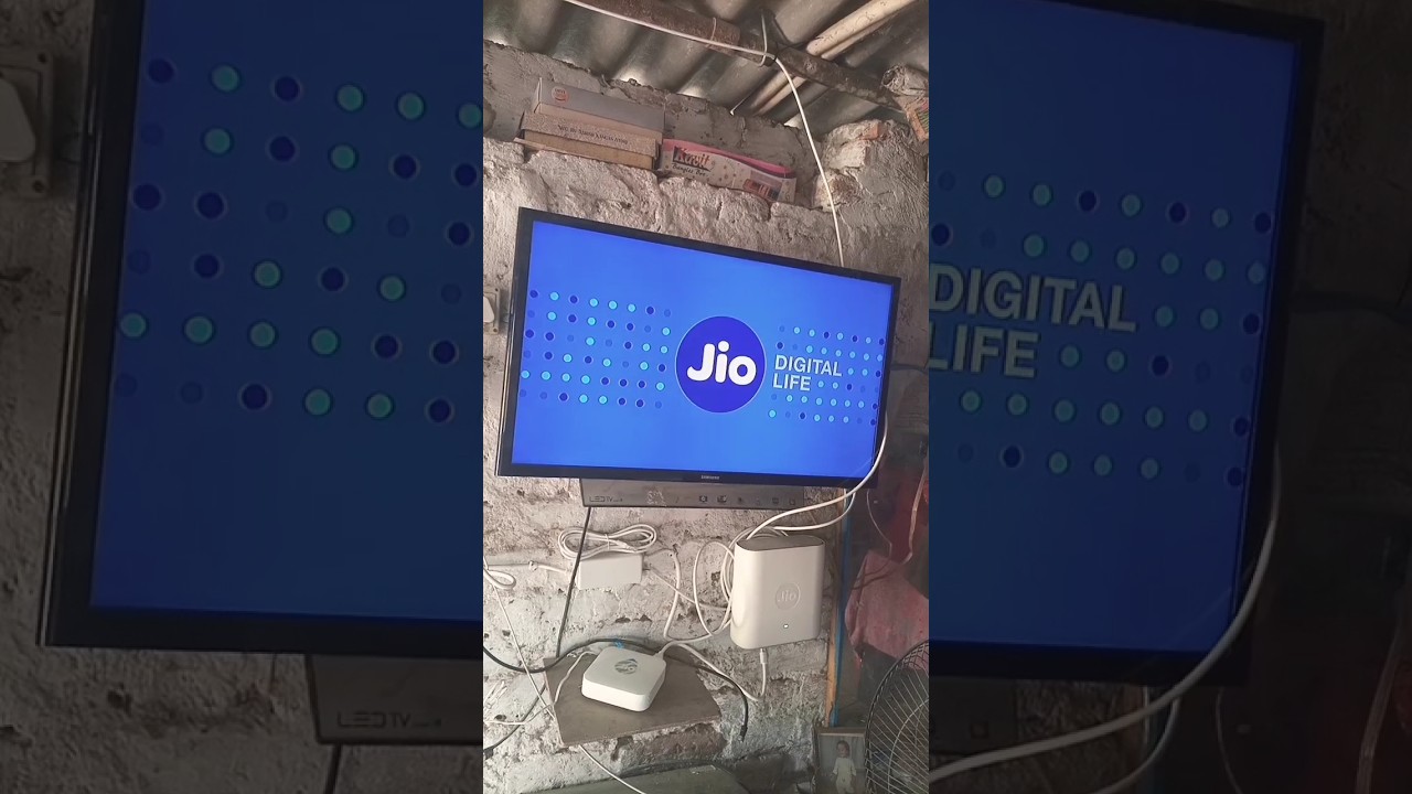 samsung Tv LED with jio WiFi+ set box #viralshort #samsung #jio #jiosettopbox #tv