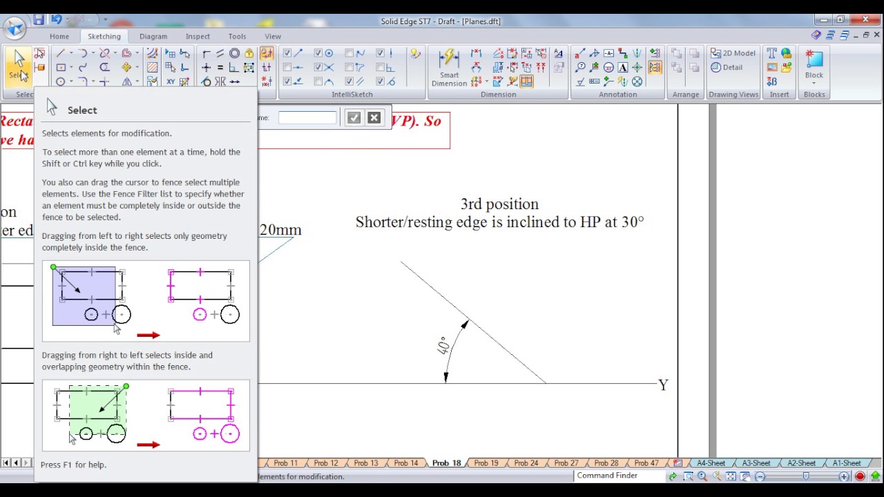 CAED planes vtu problem no.18 (Solid Edge ST7)
