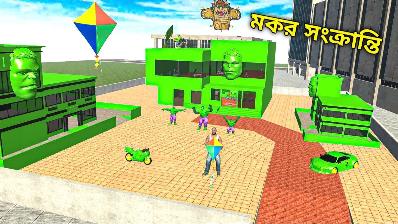 Franklin এর বাড়ি এখন পুরো Hulk City! 💥 - Indian Bike Driving 3D