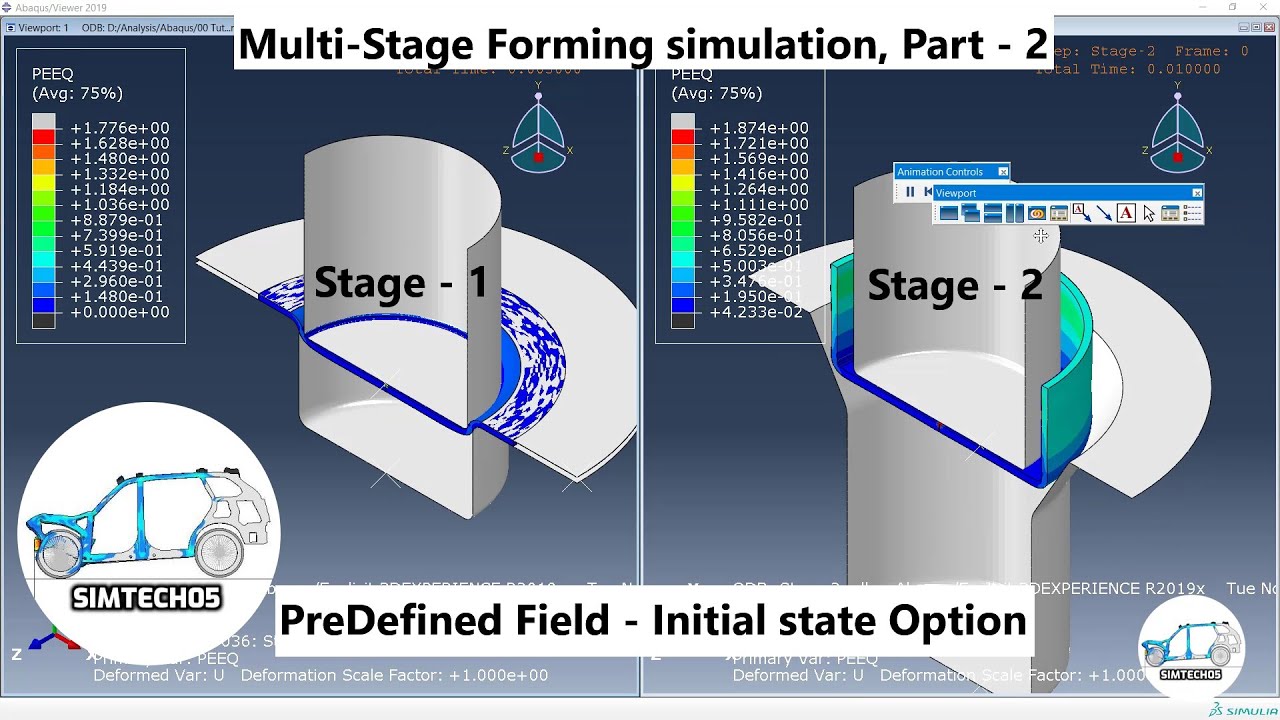 Multi Stage Forming in Abaqus, Stage -2 (Part - 2, Importing results from previous analysis)