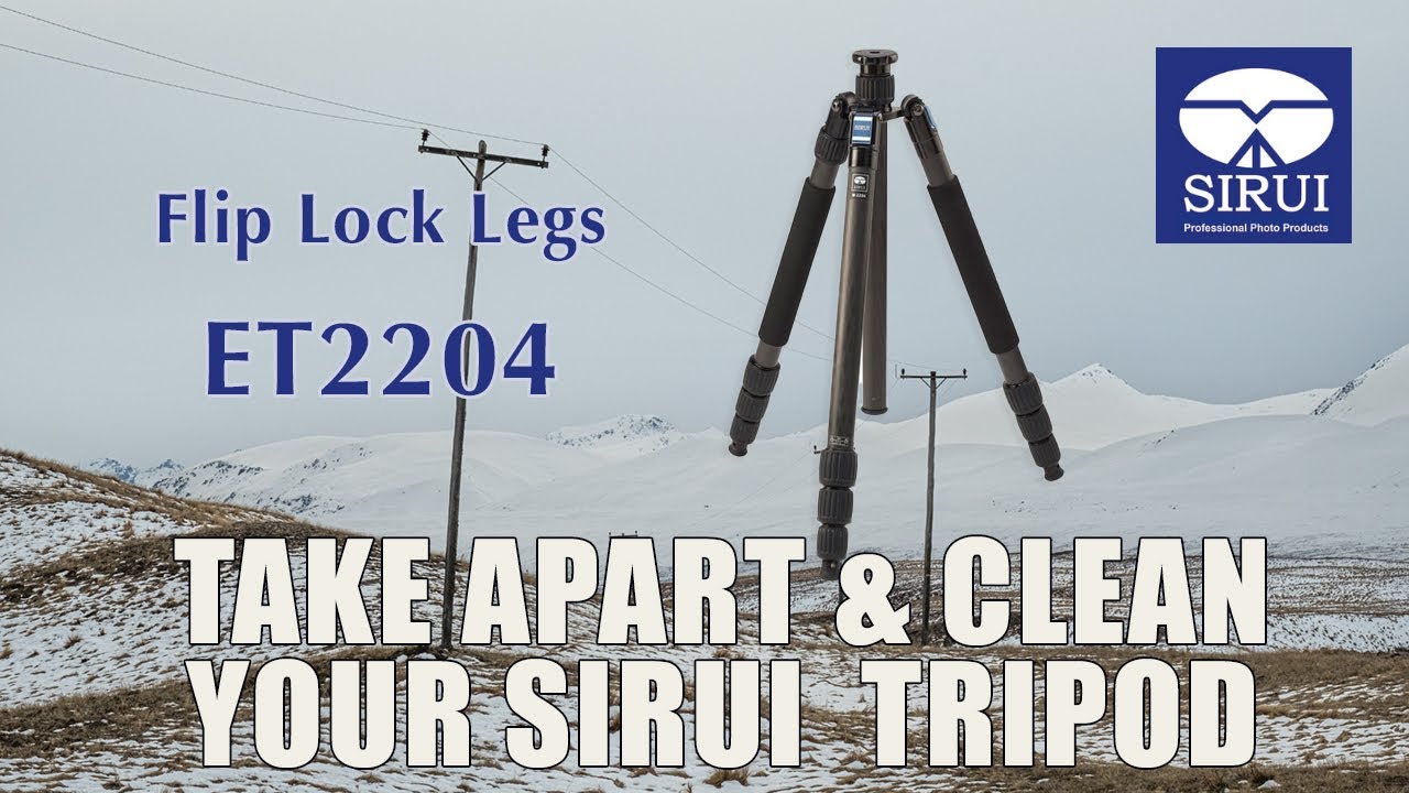 Take apart and clean a Sirui ET2204 tripod