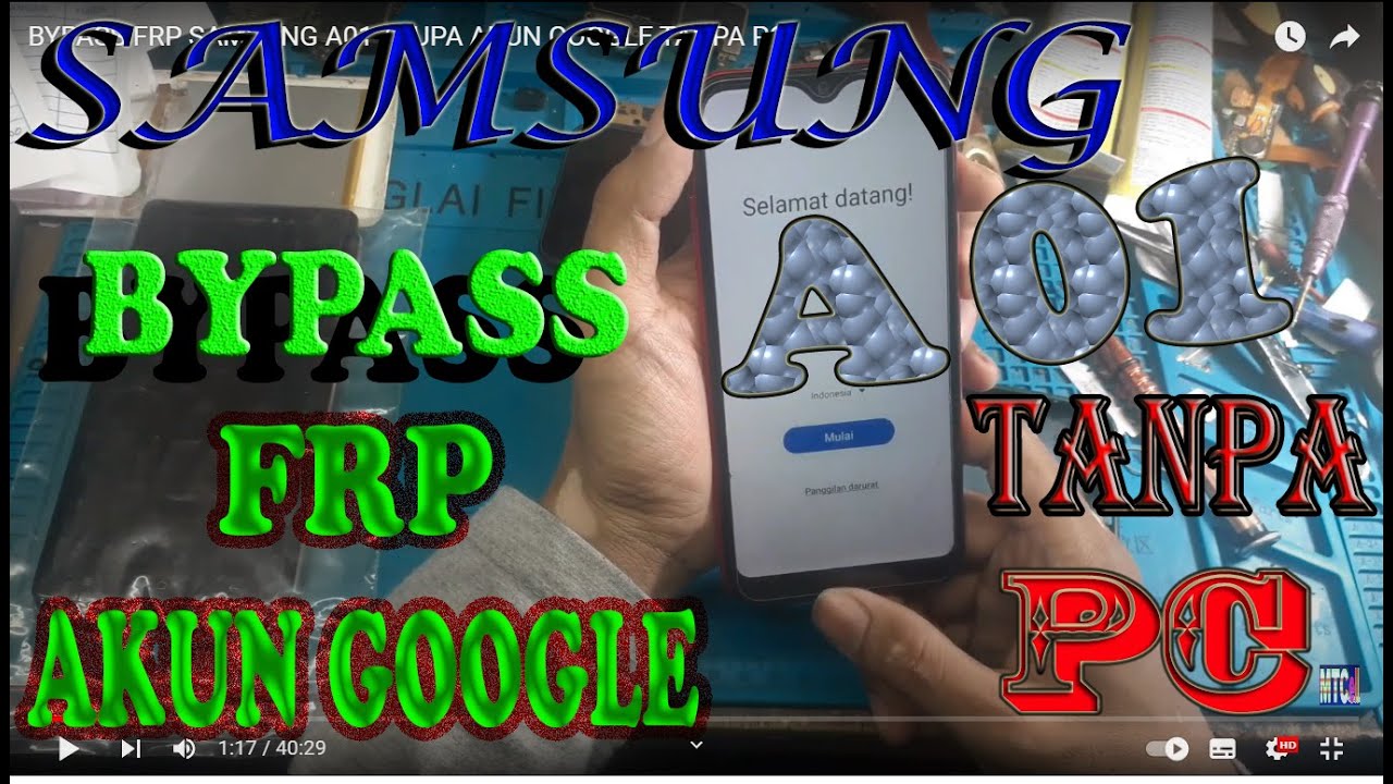BYPASS FRP SAMSUNG A01 / LUPA AKUN GOOGLE TANPA PC