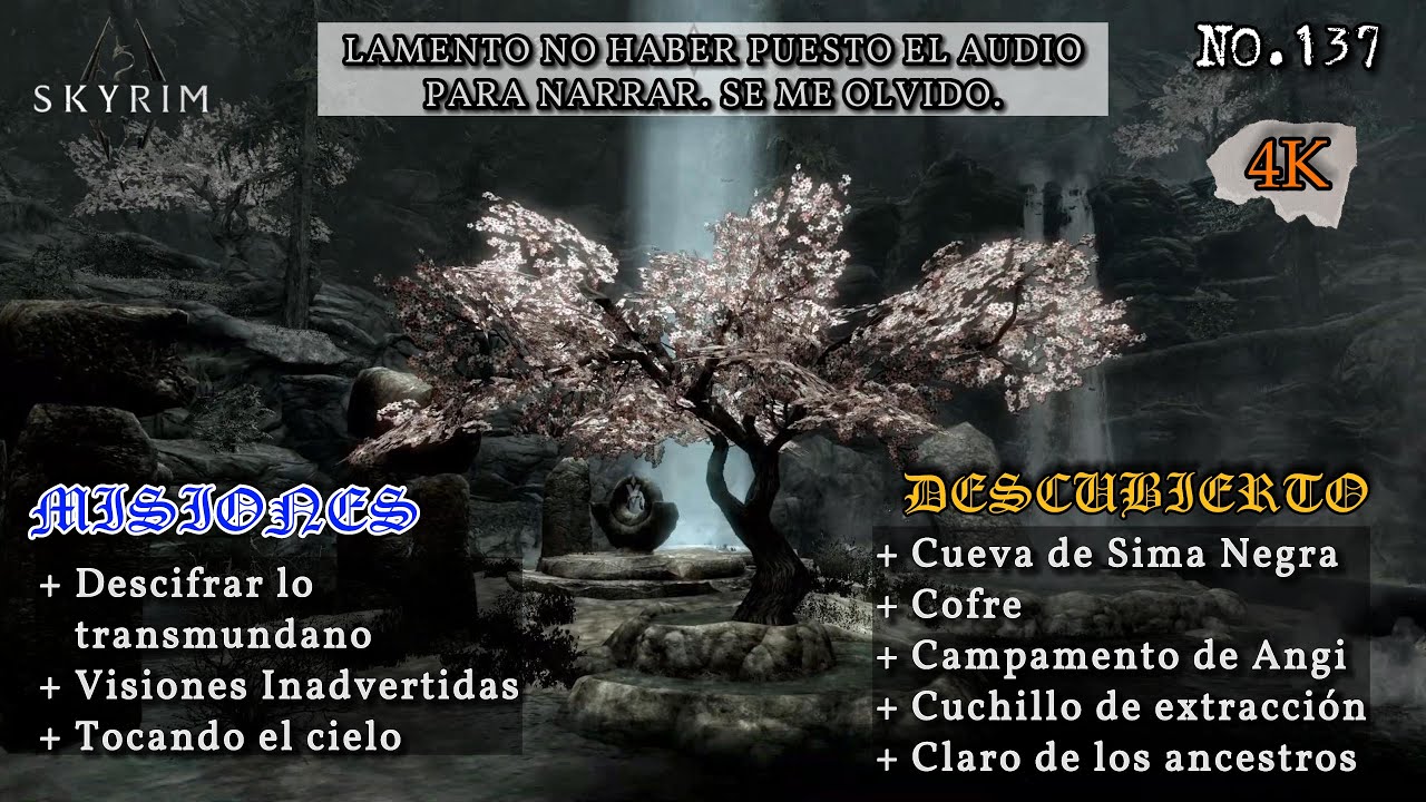 SKYRIM | 4K. Encuentra el Arco de Auriel. Misión - Tocando el cielo. (Video - 137).
