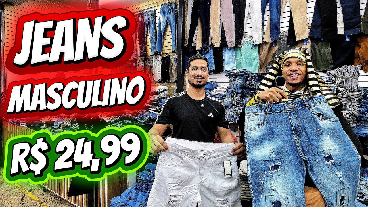 ACHEI O JEANS MAIS BARATO DO BR&Aacute;S! 😱 Cal&ccedil;a Jogador e Sarja Direto da F&aacute;brica!