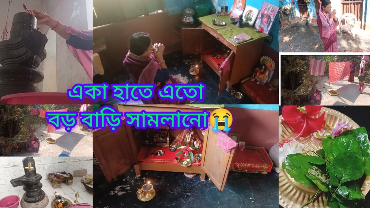 একা হাতে এতো বড় বাড়ি সব টিপটপ করে রান্না পুজো বাচ্চা সামলানো টাইম টু টাইমে কাজ করা✅