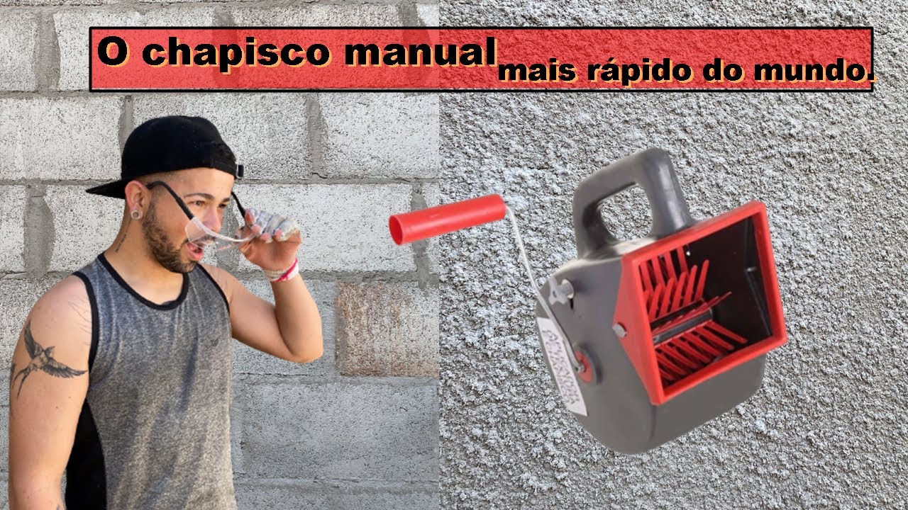 ECONOMIZE NO CHAPISCO / TESTAMOS A CHAPISCADEIRA MANUAL E VEJA O RESULTADO! 😱😱😱😱