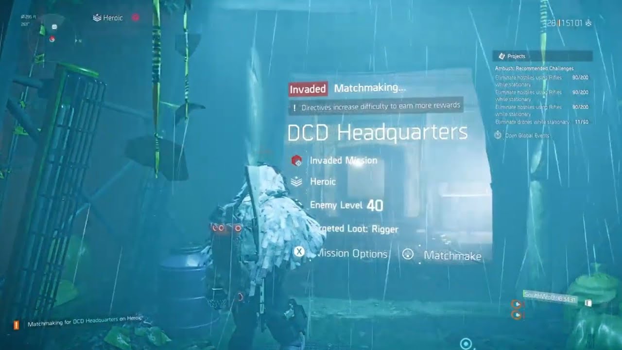THE DIVISION 2-AMBUSH GLOBAL EVENT WEEK 1 PART 5-DCD HEADQUATERS(INVADED)- Presented By shaftcash269