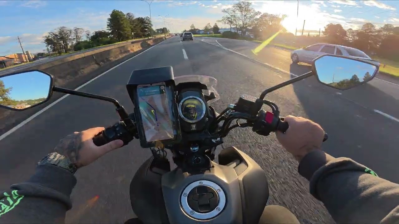 Pov nova haojue DL 160 na estrada, com consumo médio no final do video!