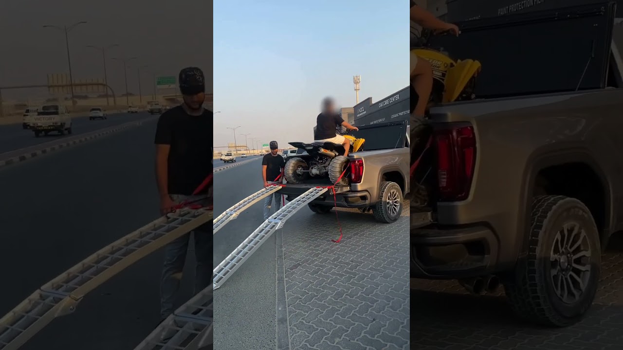 Aluminum Ramp for ATV load and unload | Al-Khubaizi UAE #shorts #motorcycle #aluminium #alkhubaizi