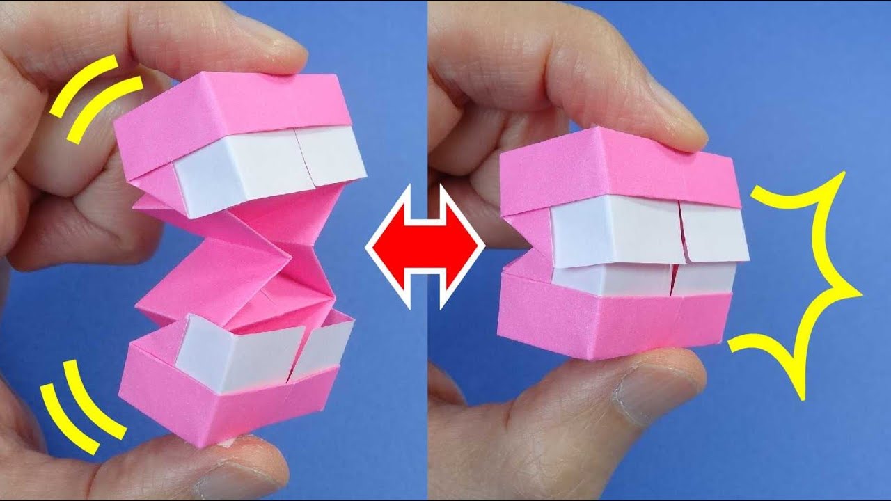 折り紙おもちゃ「むしゃむしゃマウス」Origami Toy 