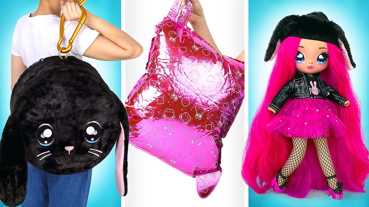 Czarny, pluszowy kuferek w króliczka z limitowanej edycji Na! Na! Na! Surprise