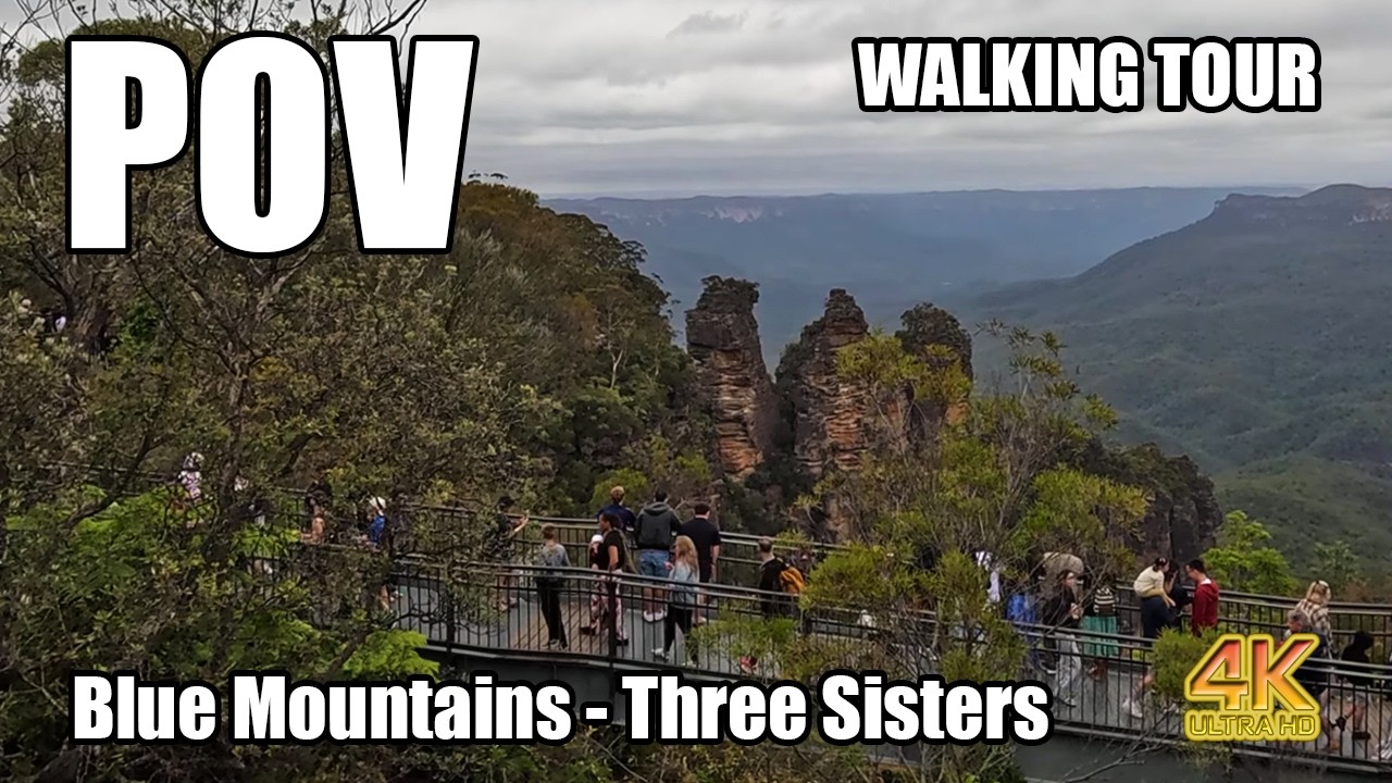 POV Walk 4K : Australia's Most Photographed Rock Formation | Three Sisters Walk, Blue Mountains